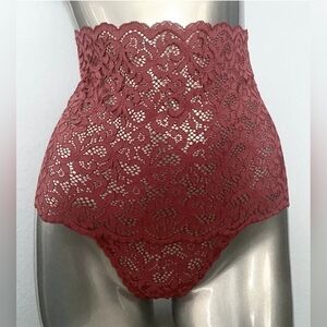Victorias Secret Nwt Athena Lace High Waist Thong Panties Small S